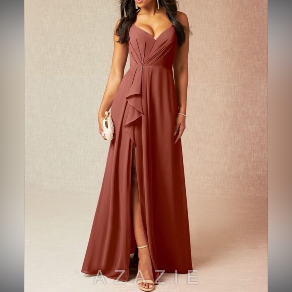 Rust Color Azazie Bridesmaids Dress